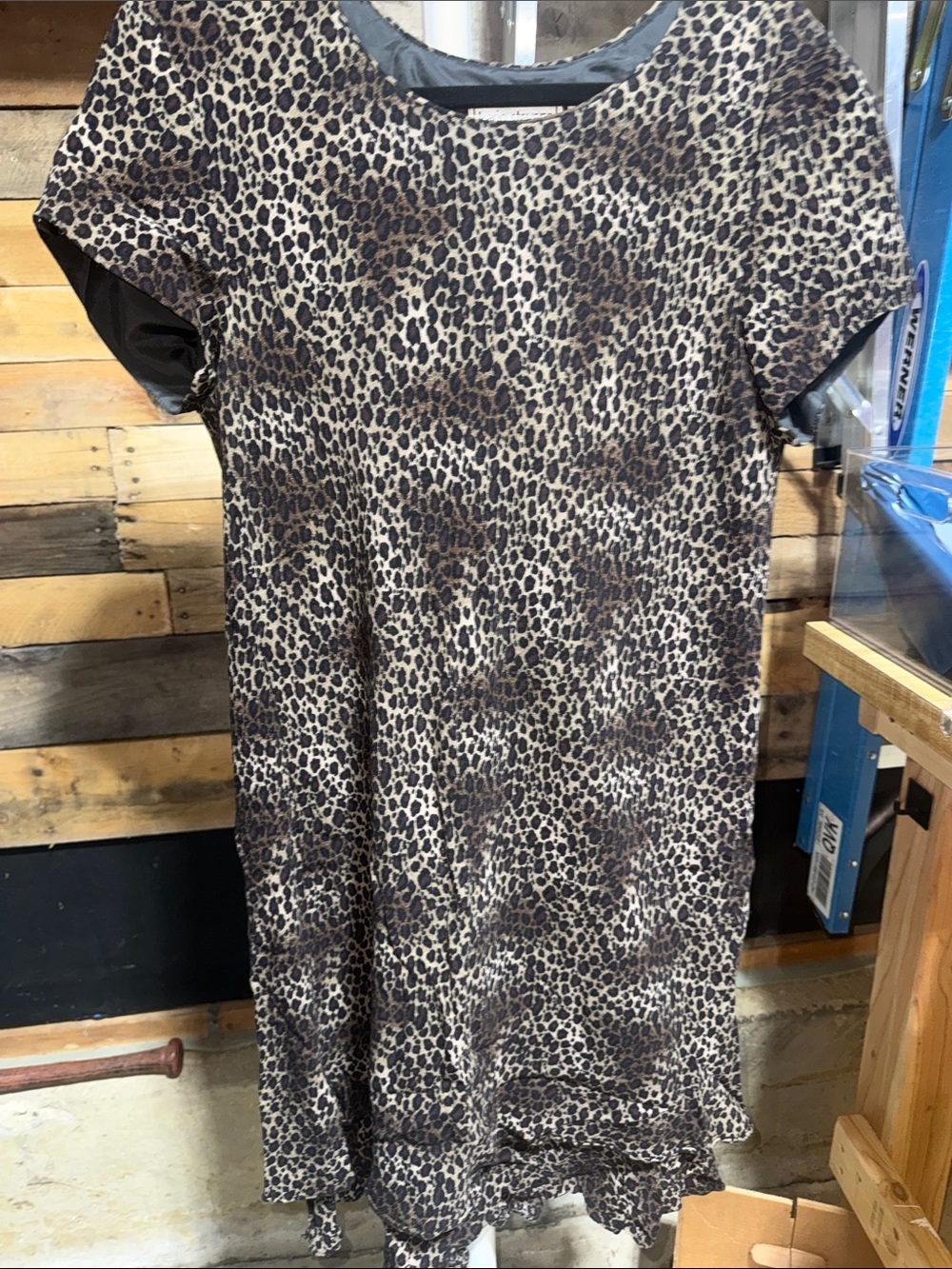 karin stevens Leopard Print Midi Dress - Brown and Tan size 14